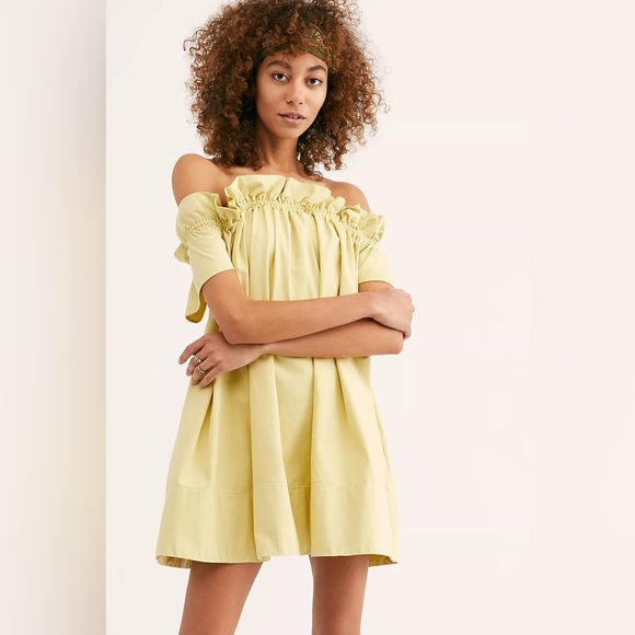 Free People Sophie Off-The-Shoulder Mini Dress size Small - Picture 3 of 10